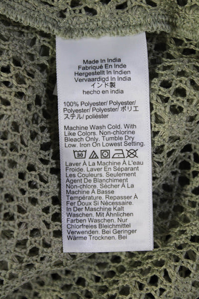 J Crew Women Beige Boho Sleeveless Tank Top 100% Polyester Round Neck Size XS