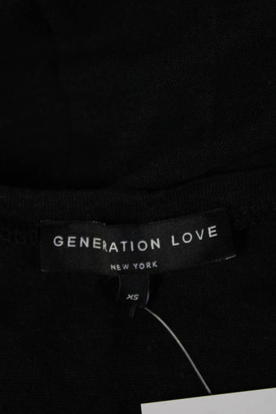 Generation Love Women Black Linen Sleeveless Tank Crew Neck Size XS