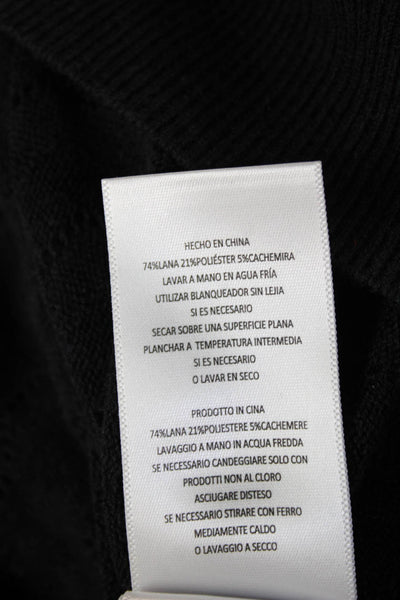 Joie Women Pullover Black Mock Neck 3/4 Sleeve Wool-Cashmere Size XS