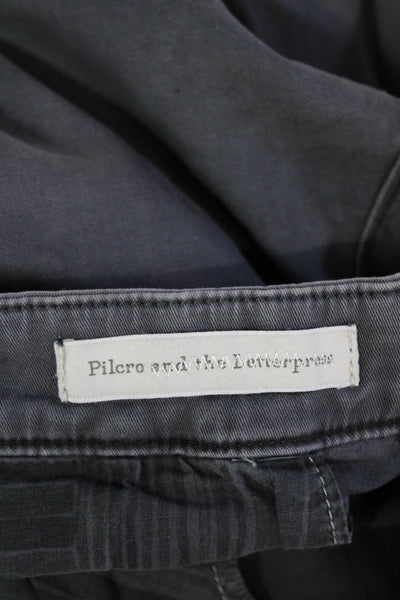 Pilcro Letterpress Anthropologie Unisex Chino Shorts Dark Gray Button Size 26