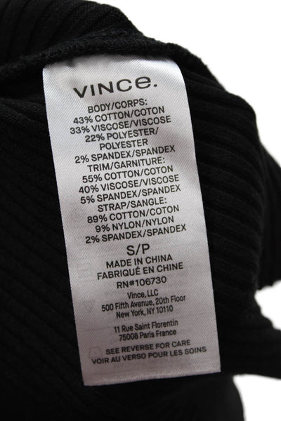 Vince Women Tank Dress Black Petite Size S