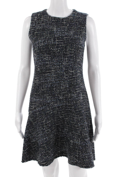 Theory Women A-Line Fit & Flare Dress Dark Blue Cotton Sleeveless Size 4