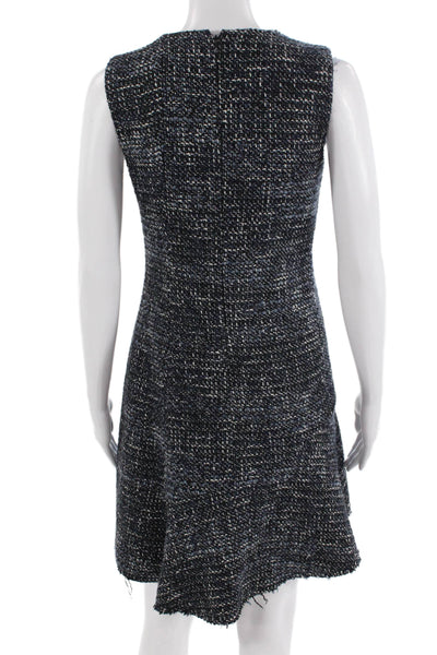 Theory Women A-Line Fit & Flare Dress Dark Blue Cotton Sleeveless Size 4