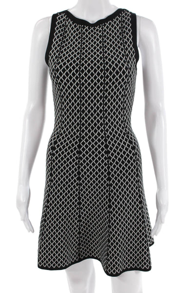 Theory Women Fit & Flare Sweater Dress Black Petite Size S