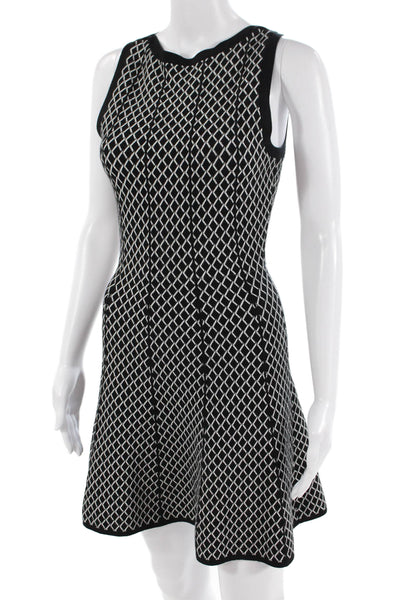 Theory Women Fit & Flare Sweater Dress Black Petite Size S