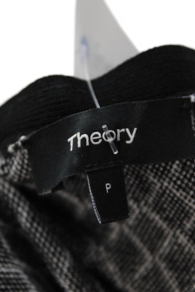 Theory Women Fit & Flare Sweater Dress Black Petite Size S