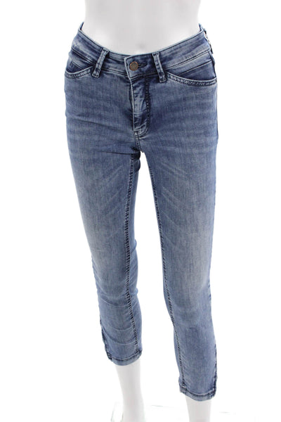 Dream Jeans Women Ankle Cropped Skinny Jeans Blue Low Rise Size 27