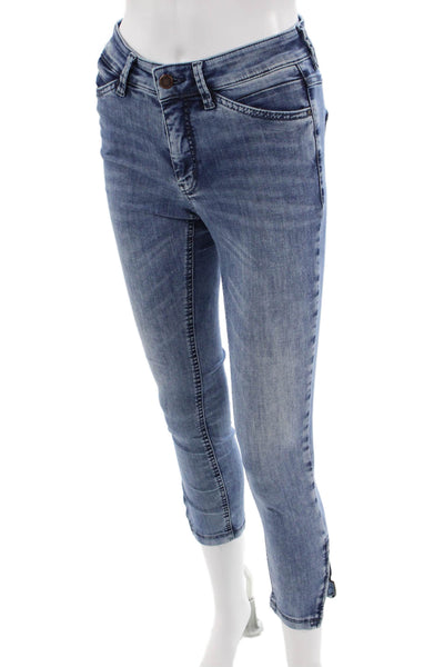 Dream Jeans Women Ankle Cropped Skinny Jeans Blue Low Rise Size 27