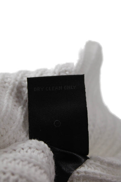 R+A Women White 100% Cotton Sweater Size S
