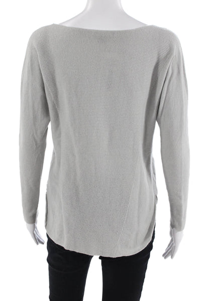 Vince Unisex Gray Cashmere-Blend Pullover Sweater Long Sleeve Size XS
