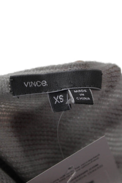 Vince Unisex Gray Cashmere-Blend Pullover Sweater Long Sleeve Size XS