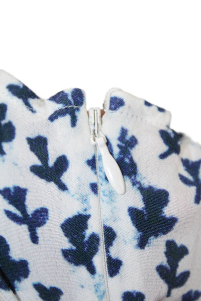 Saylor Women Maxi Sundress Blue Floral Square Neck Boho Size M