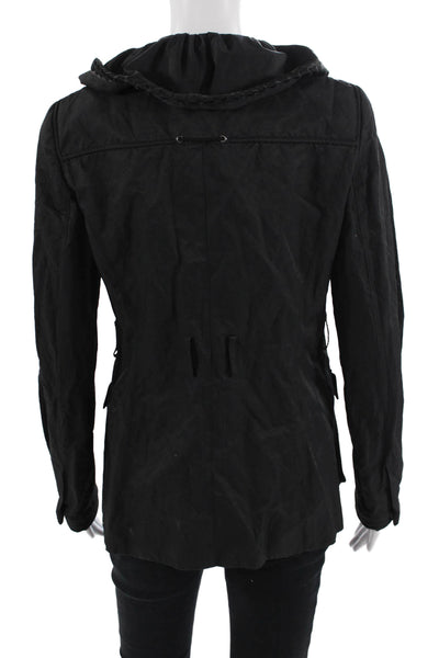 Elie Tahari Women Military Anorak Black Size S
