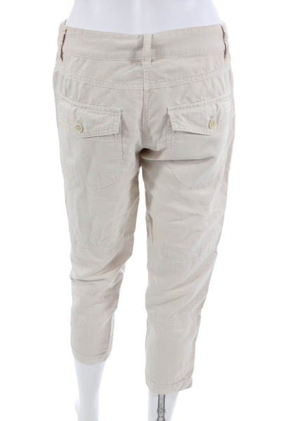 J Crew Womens Beige Cargo Capri Pants Size 0