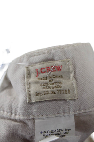 J Crew Womens Beige Cargo Capri Pants Size 0