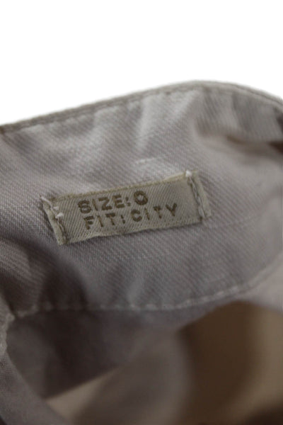 J Crew Womens Beige Cargo Capri Pants Size 0
