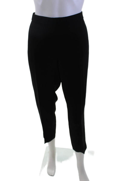 Theory Womens Ankle Cropped Dress Pants Black Viscose Blend Size 8