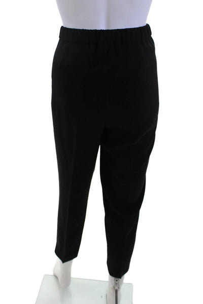 Theory Womens Ankle Cropped Dress Pants Black Viscose Blend Size 8