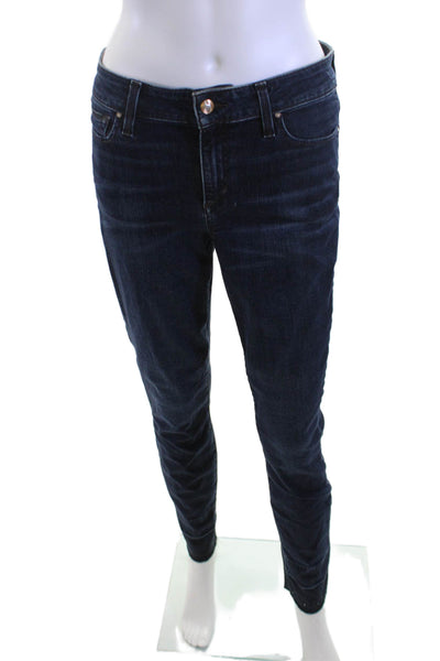 Joes Womens Skinny Jeans Dark Blue Mid Rise Cotton Blend Size 28