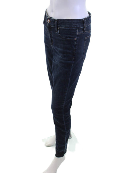 Joes Womens Skinny Jeans Dark Blue Mid Rise Cotton Blend Size 28