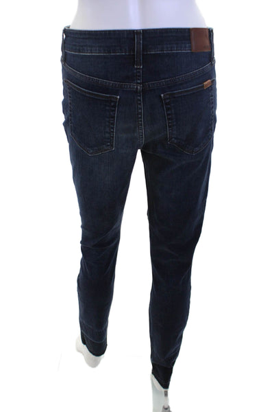 Joes Womens Skinny Jeans Dark Blue Mid Rise Cotton Blend Size 28