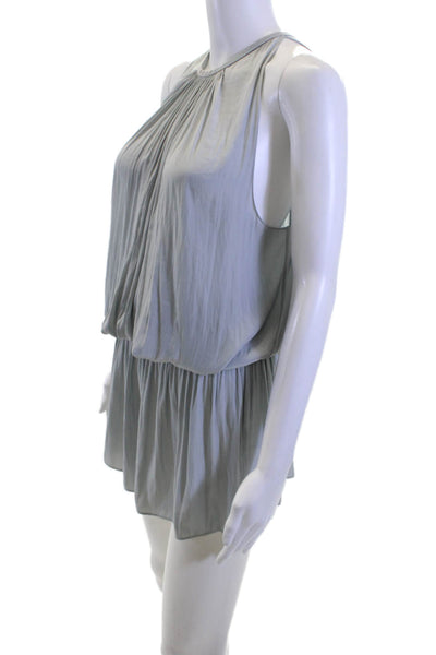 Ramy Brook Women Jumpsuit Gray Sleeveless Crew Neck Polyester Size M
