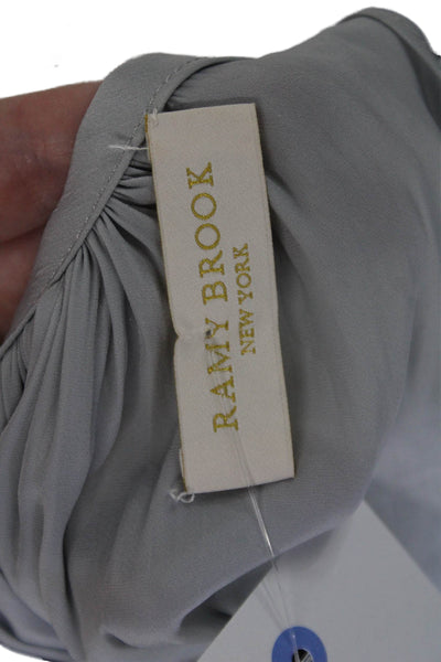 Ramy Brook Women Jumpsuit Gray Sleeveless Crew Neck Polyester Size M