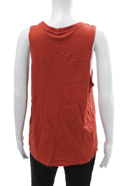 Spiritual Gangster Women Red Love Graphic Basic Tank Cotton Modal Crew Size L