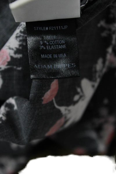 Adam Lippes Women Black Floral Tunic Blouse Long Sleeve Size M