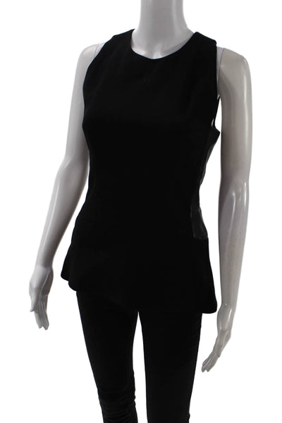 Victoria Beckham Women Basic Sleeveless Black Tank Petites Size 2