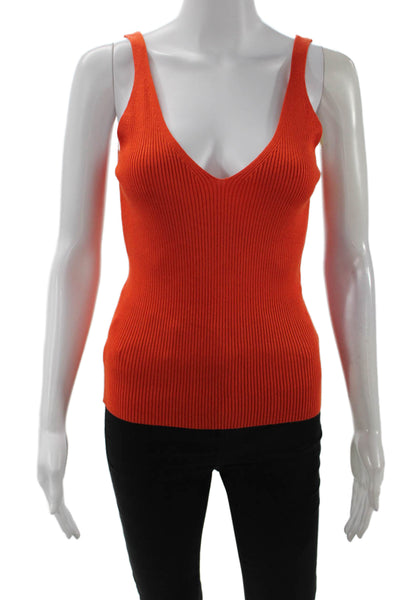 MNG Women Basic Camisole V-Neck Orange Size M