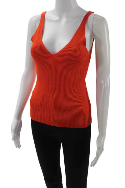 MNG Women Basic Camisole V-Neck Orange Size M