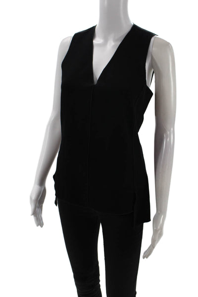 Rag & Bone Women Black V-Neck Tank Sleeveless Size S