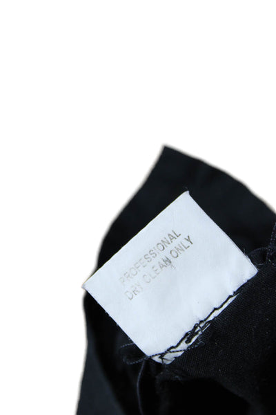 Charles Chang-Lima Womens Black Cotton Lycra Camisole V-Neck Button Size 8