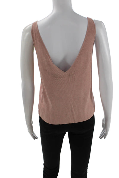 Theory Women Pink V-Neck Sleeveless Camisole Size M