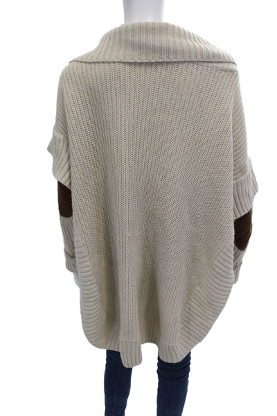 RD Style Women Pullover Turtleneck Sweater Beige Bohemian Long Sleeve Size XL