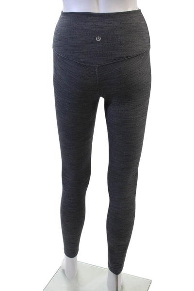 Lululemon Women Ankle Leggings Dark Gray Spandex Size 4