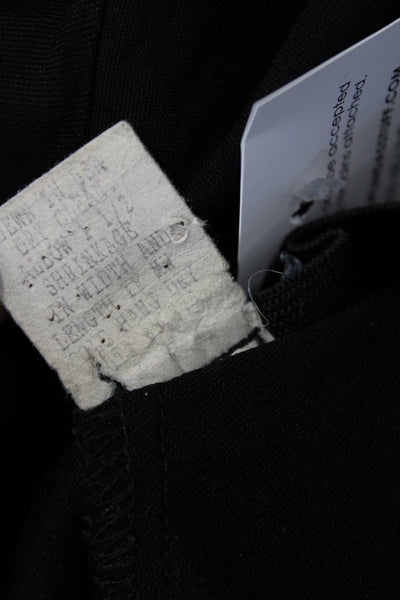 Equestrian Women Ankle Cropped Pants Black Cotton Blend Zip Size S