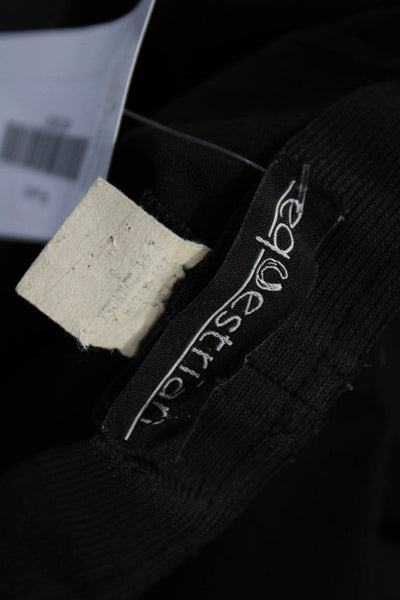 Equestrian Women Ankle Cropped Pants Black Cotton Blend Zip Size S