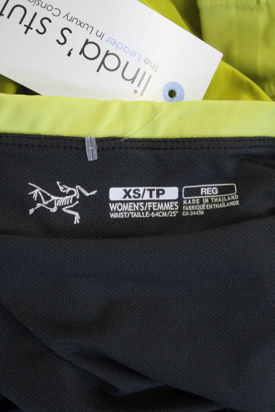 Arcteryx Unisex Green Outdoor Shorts 100% Polyester Zip Closure Size XS