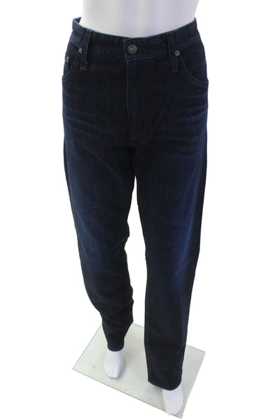 AG Adriano Goldschmied Mens Dark Blue Straight Jeans Size 34