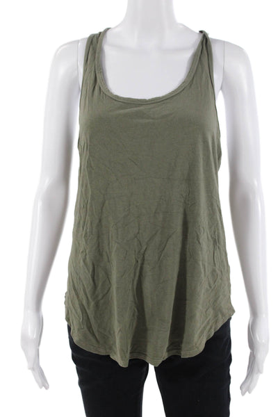 Carbon38 Womens Basic Jersey Tank Green Size M