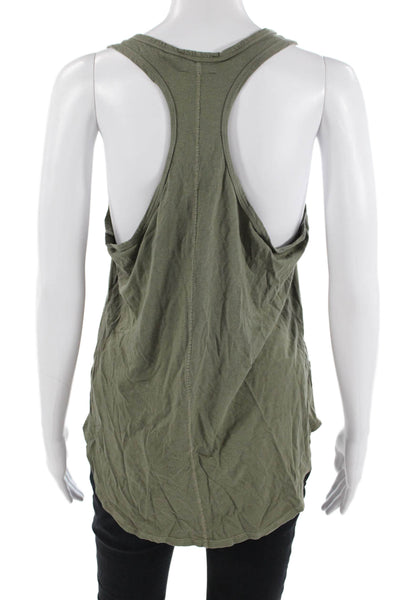 Carbon38 Womens Basic Jersey Tank Green Size M