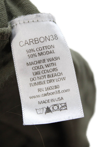 Carbon38 Womens Basic Jersey Tank Green Size M