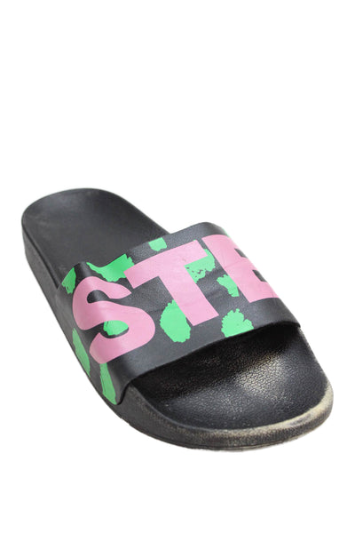Stella McCartney Kids Unisex Kids Monogram Slides Black Size 5