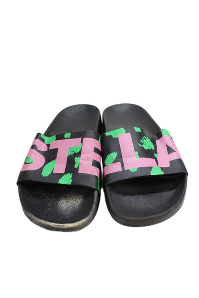 Stella McCartney Kids Unisex Kids Monogram Slides Black Size 5