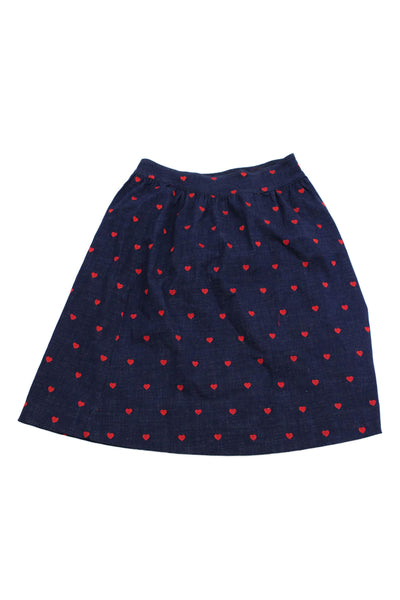 Dot & Line Womens Cotton Geometric Print A-Line Knee-Length Skirt Blue Size 20
