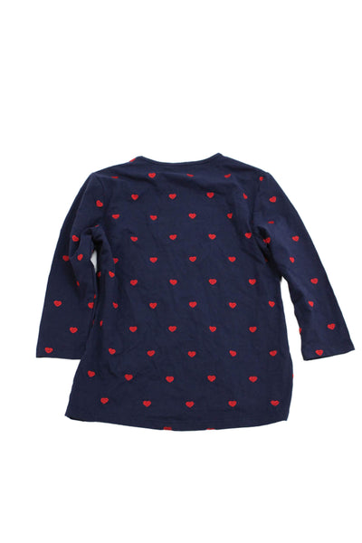 Dot & Line Womens Cotton Geometric Print Long Sleeve Top Blue Size 12