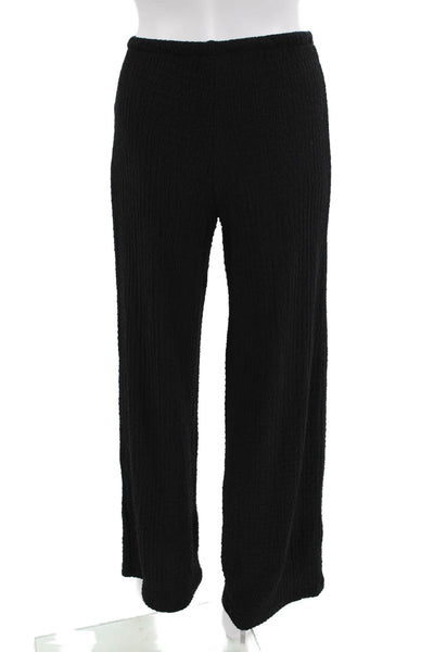 Zara Womens Sweatpants Black Drawstring Bohemian Solid Polyester Size S