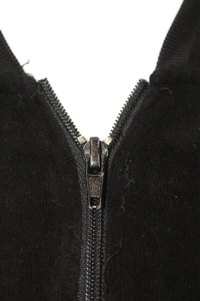 Juicy Couture Women Full-Zip Hoodie Black Size 10 Tall